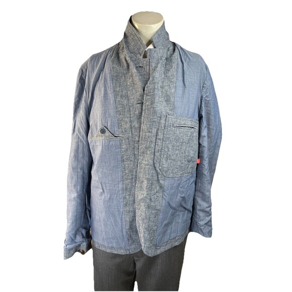 Jack Threads Sport Coat Mens 40R Gray Linen Cotton Blend Working Cuffs - Picture 6 of 11